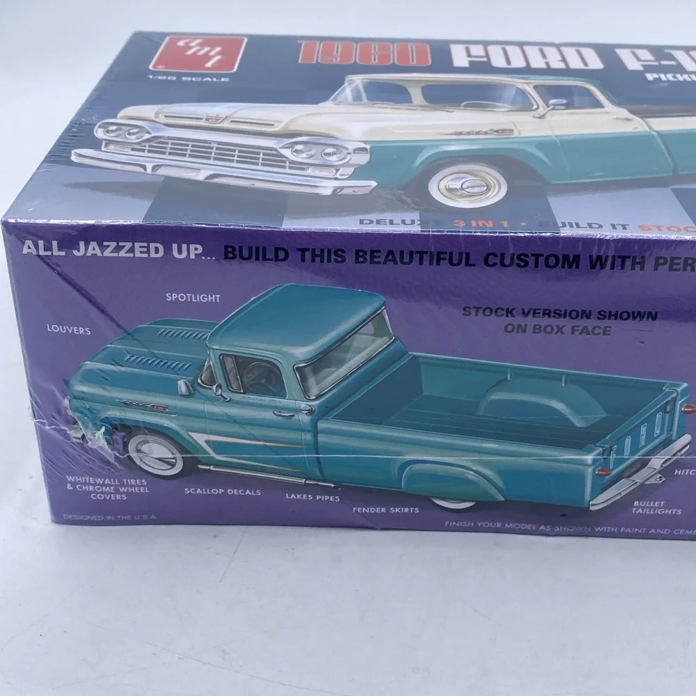 UH AMT 1:25 GREEN 1960 Ford F-100 Pickup Truck Deluxe 3 in 1 Model Kit Sealed